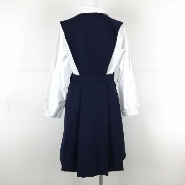 1 jpy jumper skirt cord Thai waist 74 winter thing woman school uniform Osaka confidence love .. high school navy blue uniform used rank C NA3288