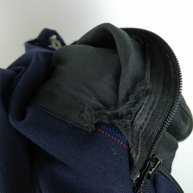 1 иен матроска юбка шарф верх и низ 3 позиций комплект большой размер зима предмет чёрный 2 шт линия женщина школьная форма Fukuoka три . средняя школа темно-синий форма б/у разряд C NA3698