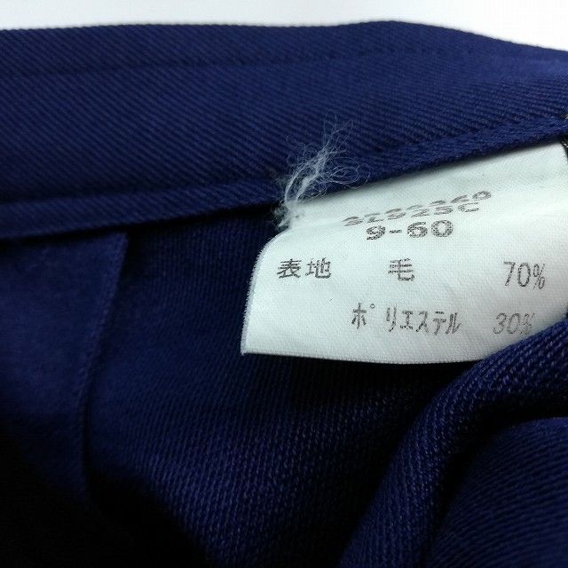 1円 スクールスカート 冬物 w63-丈61 花紺 滋賀甲西高校 プリーツ 学生服 制服 女子 中古 HK7700_画像7