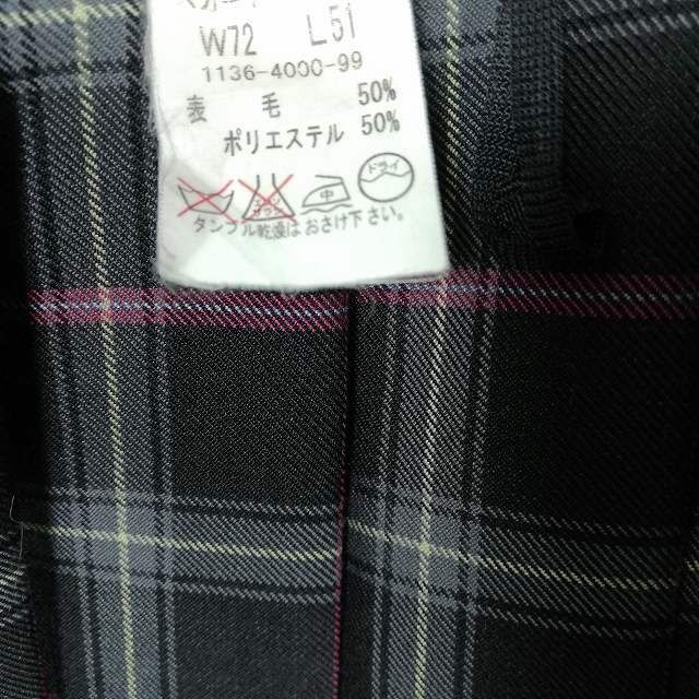 1 jpy school skirt large size winter thing w72- height 51 check Chiba Tokyo . pavilion Urayasu high school M.YURIKO pleat school uniform uniform woman used IN6503