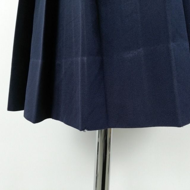 1円 セーラー服 スカート スカーフ 上下3点セット 165A ELLE 冬物 白3本線 女子 学生服 中学 高校 紺 制服 中古 ランクC NA3954_画像8