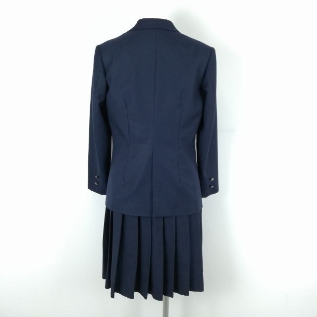 1円 ブレザー ジャンパースカート リボン 上下4点セット 冬物 女子 学生服 中学 高校 紺 制服 中古 ランクB NA3909_画像2