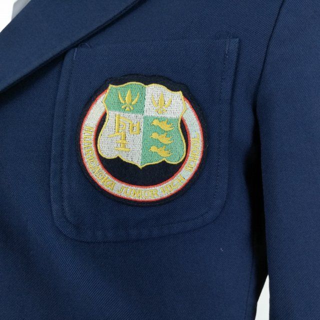 1円 ブレザー チェックスカート 上下4点セット 大きいサイズ 冬物 女子 学生服 東京多摩大学附属聖ヶ丘中学高校 紺 中古 ランクC NA4522_画像5