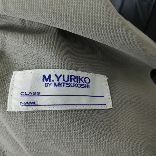 1円 ベスト スカート 上下2点セット 夏物 女子 学生服 中学 高校 紺 M.YURIKO 制服 中古 ランク:B EY4772_画像4