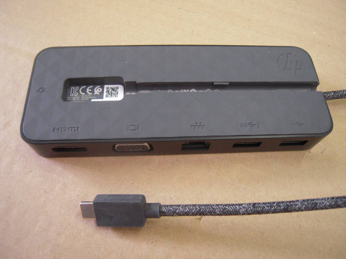 動作品」HP USB-C Mini Dock HSA-Q001PR ミニドッキングステーション TypeC の画像6