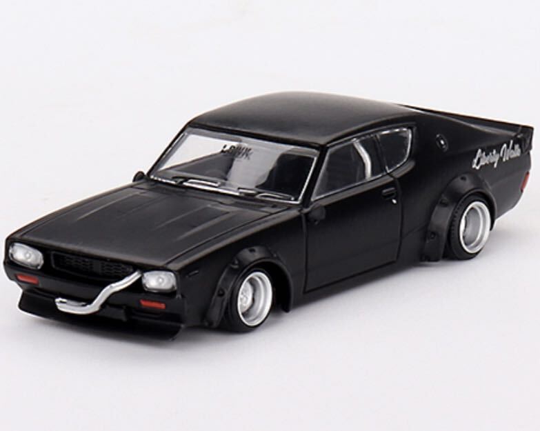 1/64 MINI-GT 日産 スカイライン ケンメリ リバティーウォーク マットブラック 右ハンドル MGT00655-R ★ MINI GT ミニカー ニッサンの画像1