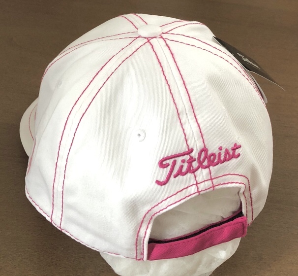Titleist ピンク リボン CAP ホワイト GOLF 刺繍 キャップ 帽子 PINK RIBBON 白 コラボ Wネーム 好きに も タイトリスト 共用 ゴルフ_画像5
