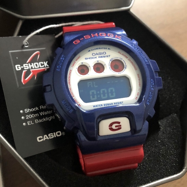 G-SHOCK DW6900 AC メタリック 25周年 アメリカ トリコ 有名人 多数 着用 シリーズ 三つ目 レッド 白 ブルー 生産終了品 DW-6900AC-2 CASIO_画像2