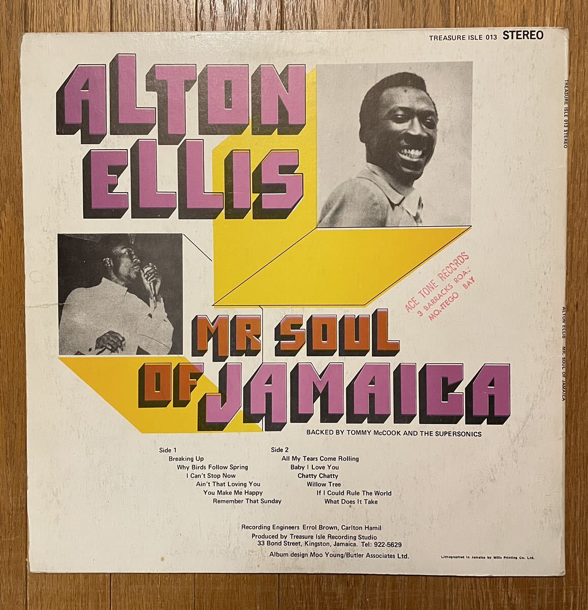 ★試聴 スーパーレア！ 美品 オリジナル LP /Alton Ellis / Mr. Soul of Jamaicaの画像2