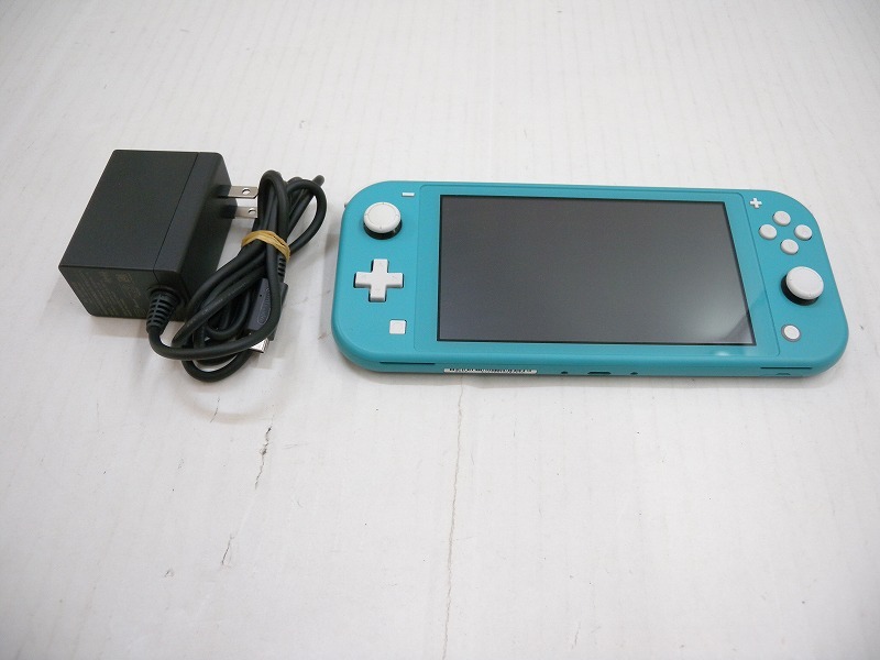 C5888* Nintendo switch light turquoise body +AC adapter only operation verification / the first period . settled / body update * error operation have present condition delivery [ Junk ]