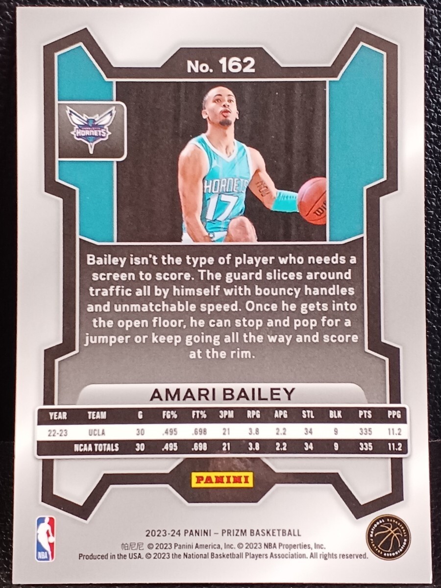 2023-24 Panini Prizm Basketball Amari Bailey RC NBA ルーキー Hornets _画像2