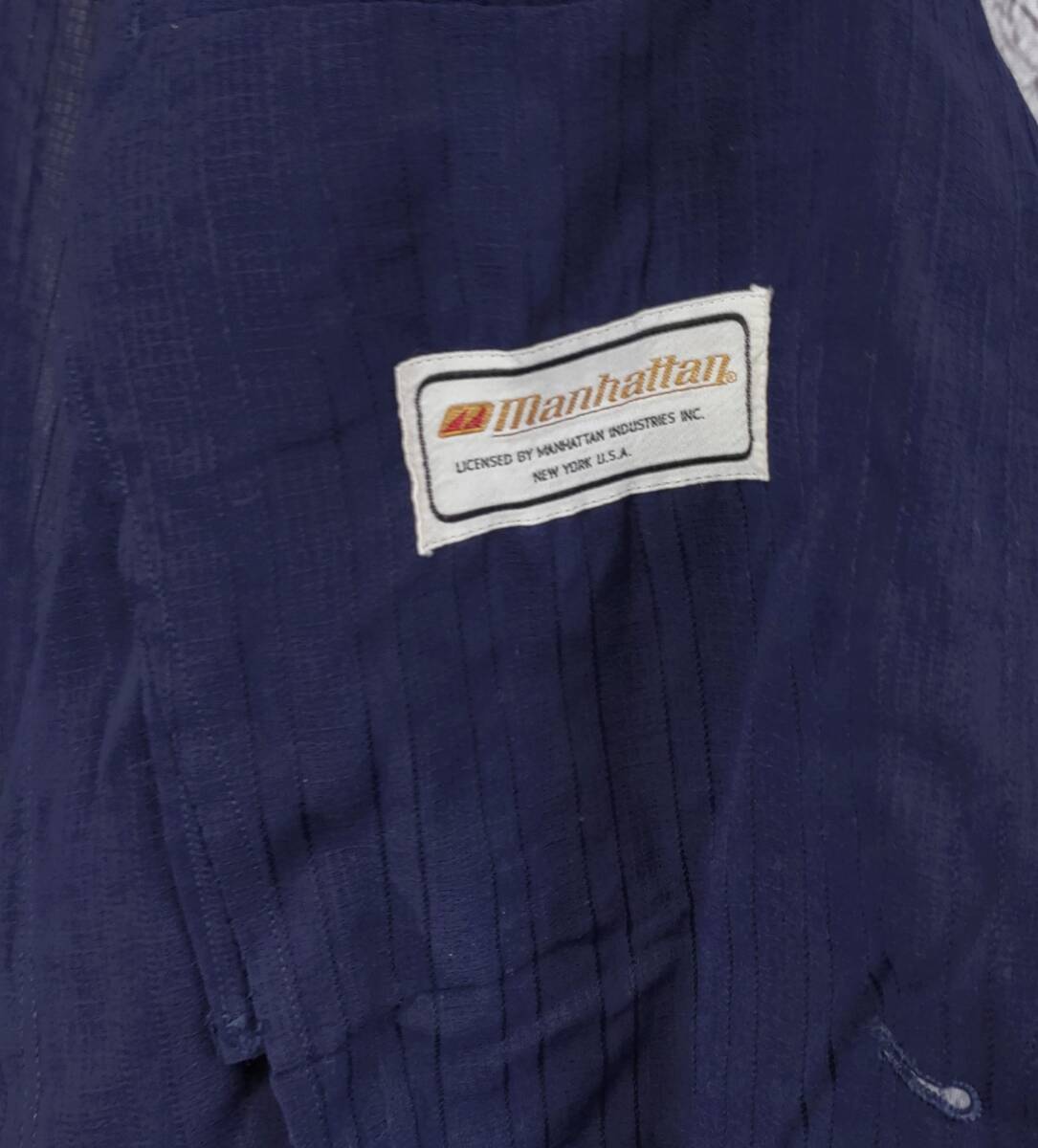 ★送料無料★ Manhattan 90's ヴィンテージ スーツジャケット マンハッタン テーラードジャケット ネイビー Large 相当