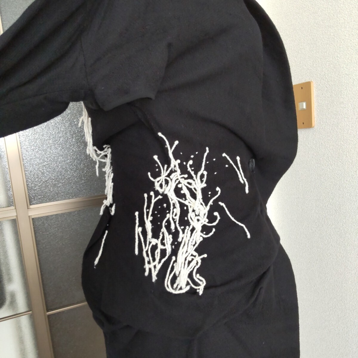 2022SS【Yohji Yamamoto Collection 】　ドレープ ステッチ アシンメトリックジャケット&スカート_画像6
