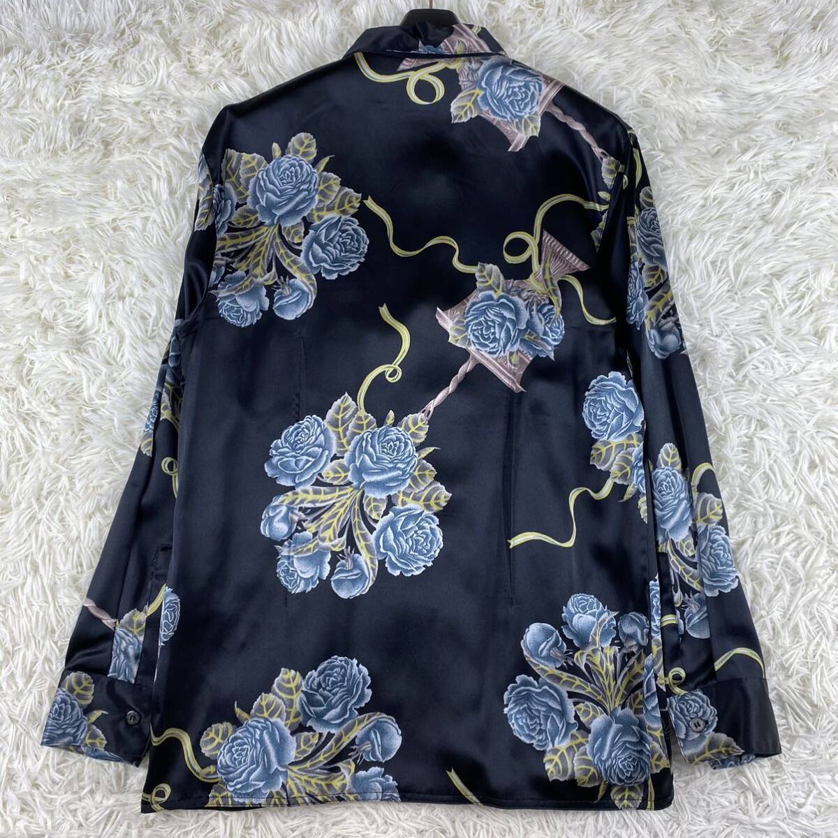  silk 100%* Salvatore Ferragamo Salvatore Ferragamo tunic shirt blouse pattern shirt rose rose rose black black blue silk 