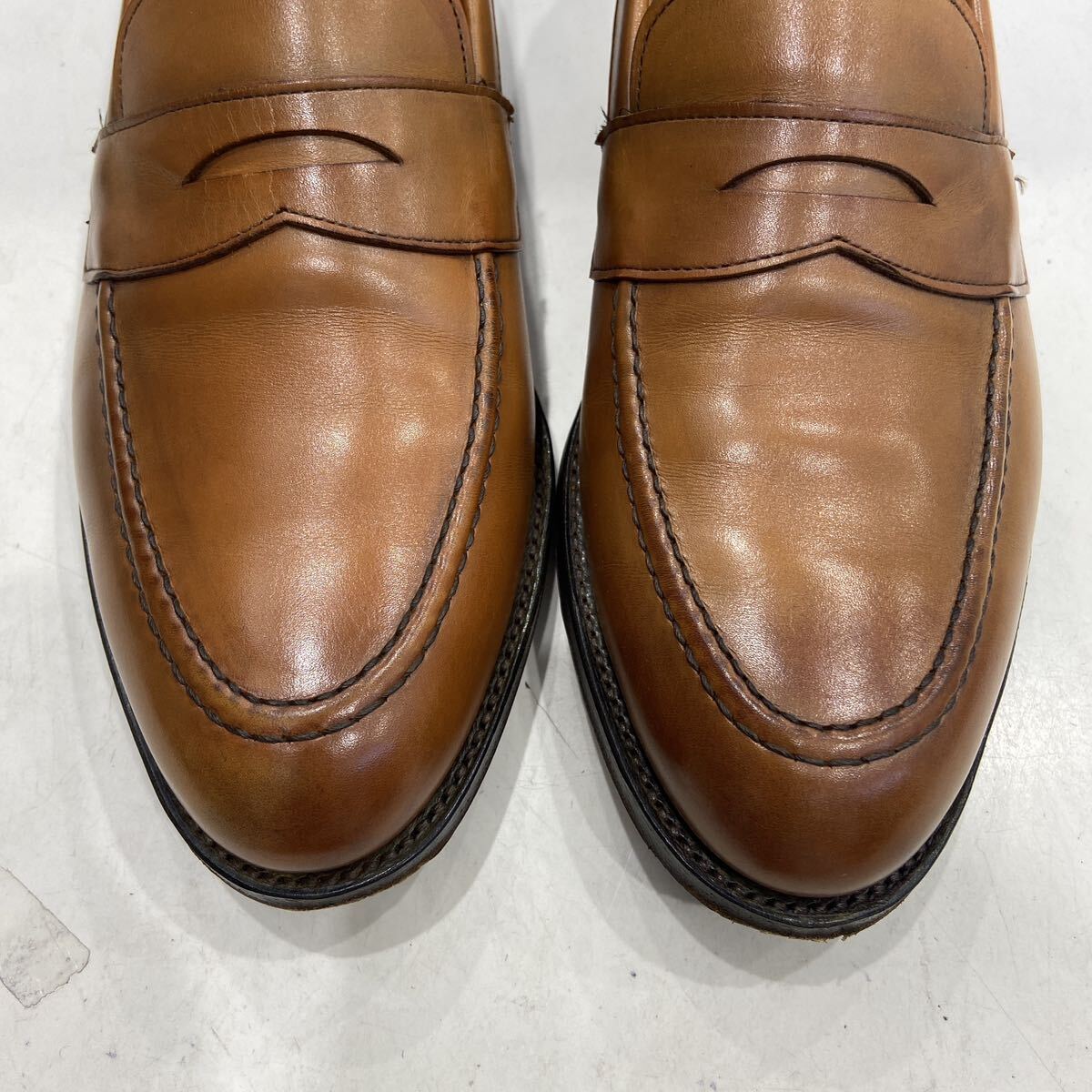 【JOSEPH CHEANEY&SONS ジョセフチーニー&サンズ】ローファー ドレスシューズ イングランド製 UK7.5 ブラウン レザー 2405oki M_画像9