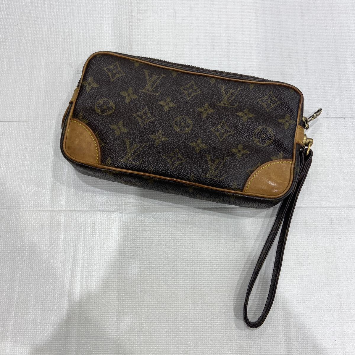 【LOUISVUITTON ルイヴィトン】M51827 マルリードラゴンヌ セカンドバック クラッチバッグ モノグラム フランス製 ブラウン レザー 2405oki_画像2