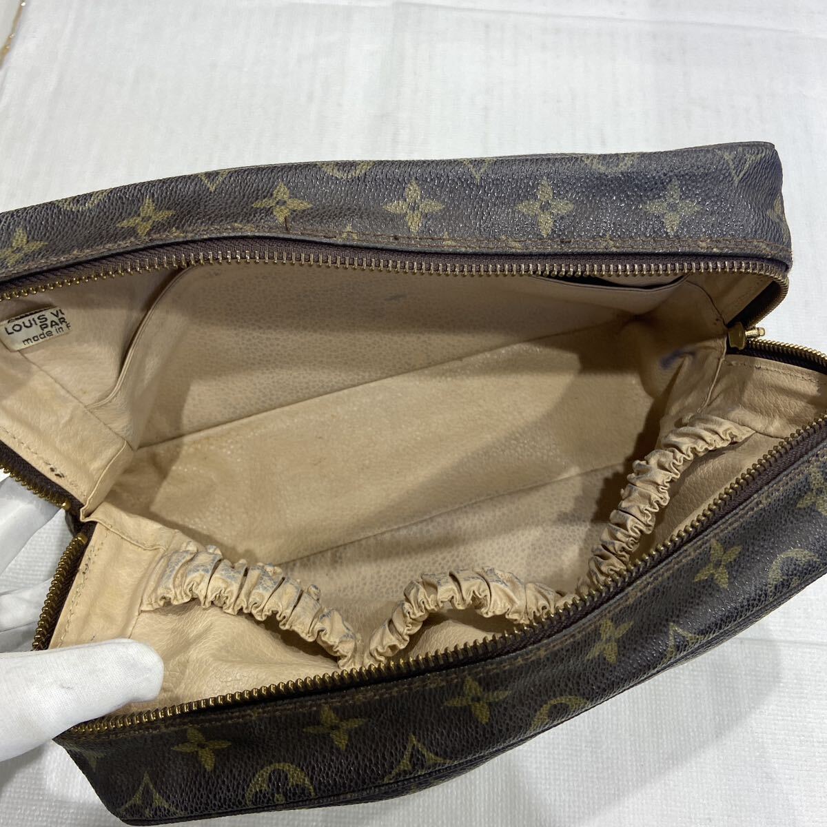 【LOUISVUITTON ルイヴィトン】M47522 トゥルース トワレット28 フランス製 モノグラム レザー 化粧ポーチ 2405oki M_画像7