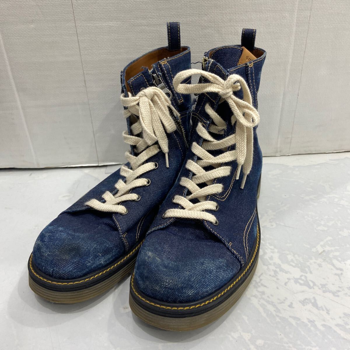 【glamb グラム】GB0420-AC11 Slinky denim boots スリンキーデニムブーツ インディゴ デニム 2405oki h_画像1