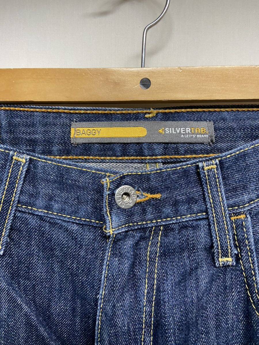 【lLevis SilverTab リーバイス シルバータブ】 インディゴ バギーパンツ デニム 32 2405oki k_画像4