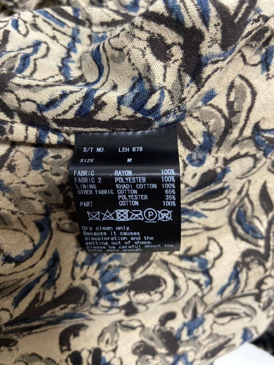 【LEH レー】LEH878 QUILTED CHINA JACKET ブルゾン Mサイズ ブラック レーヨン ベロアキルティング 2405oki h_画像4