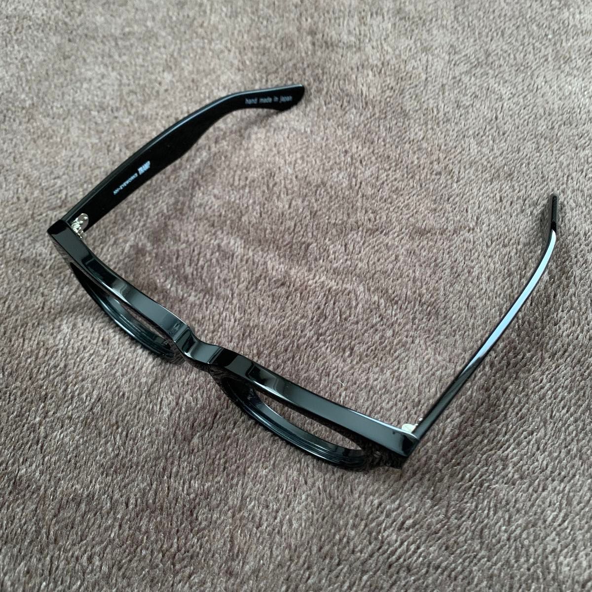 ◆美品 送料無料 EFFECTOR×NEIGHBORHOOD TRAMP メガネフレーム 黒 ブラック 光沢 眼鏡 サングラス