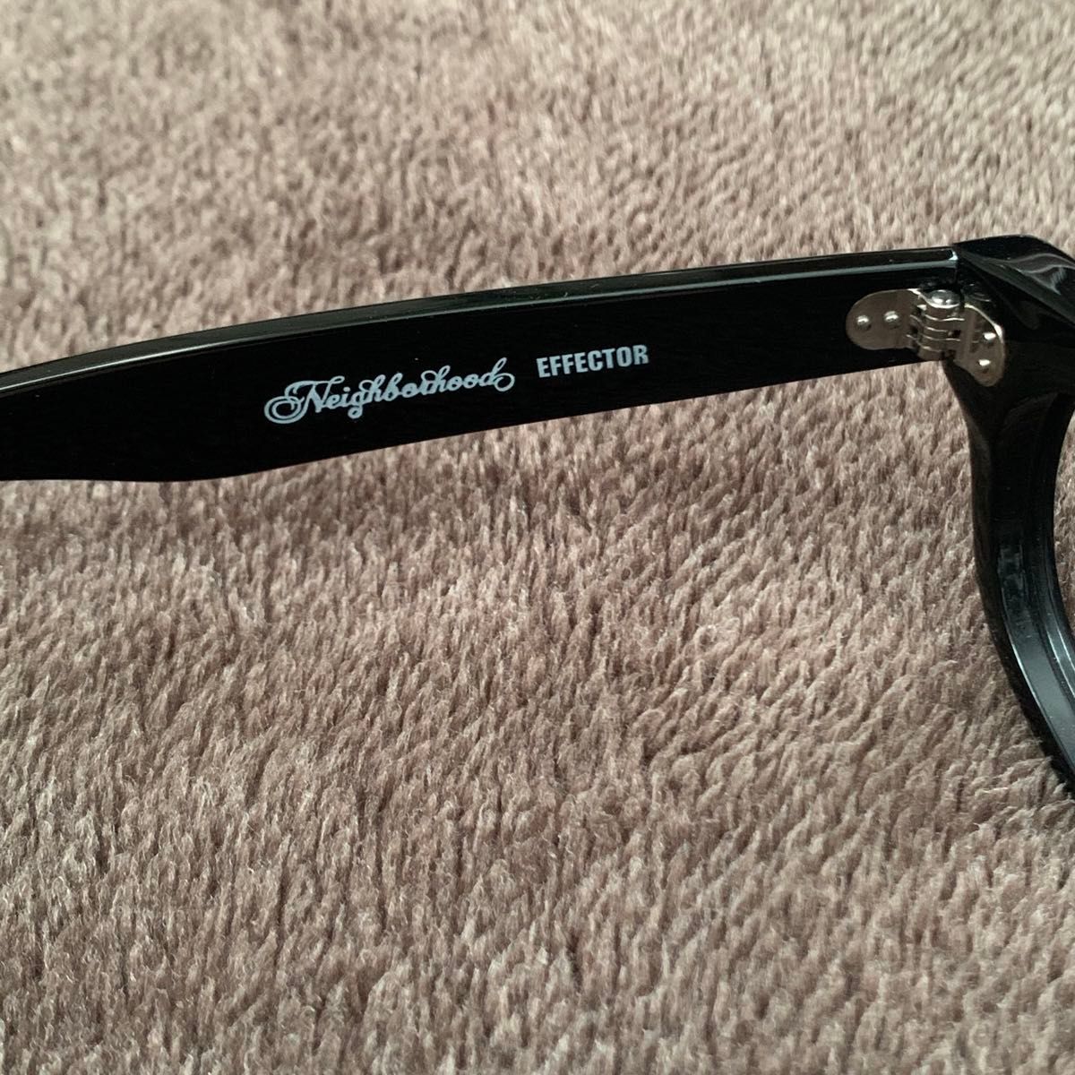 ◆美品 送料無料 EFFECTOR×NEIGHBORHOOD TRAMP メガネフレーム 黒 ブラック 光沢 眼鏡 サングラス