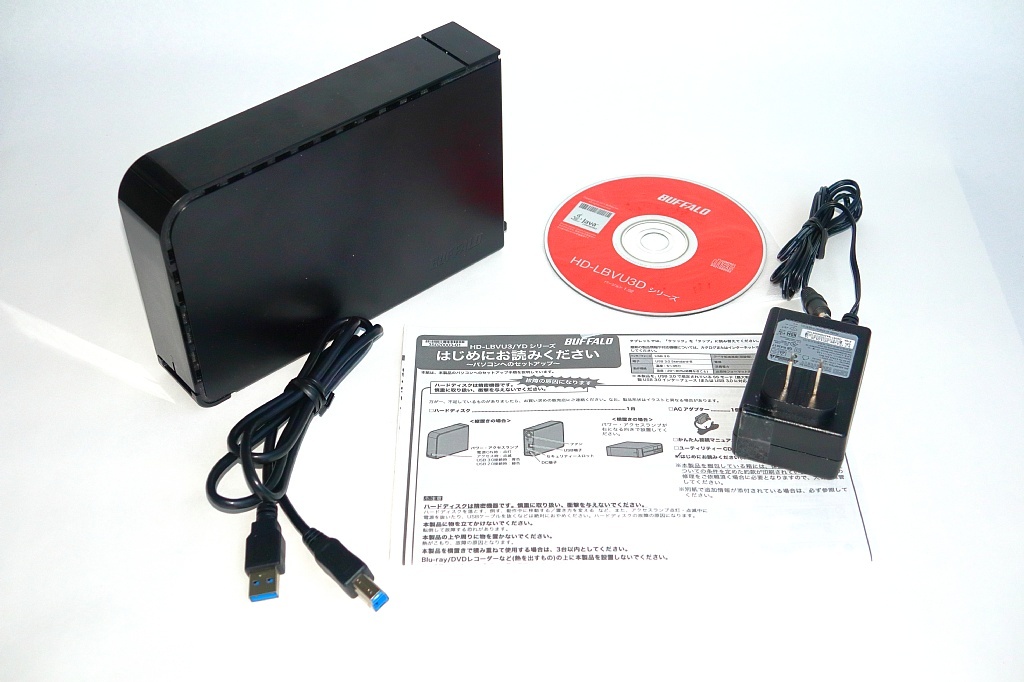 大容量３TBのHDD　バッファロー：HD-LBV.OU3/YD（美品・消去済）_商品のすべてです。