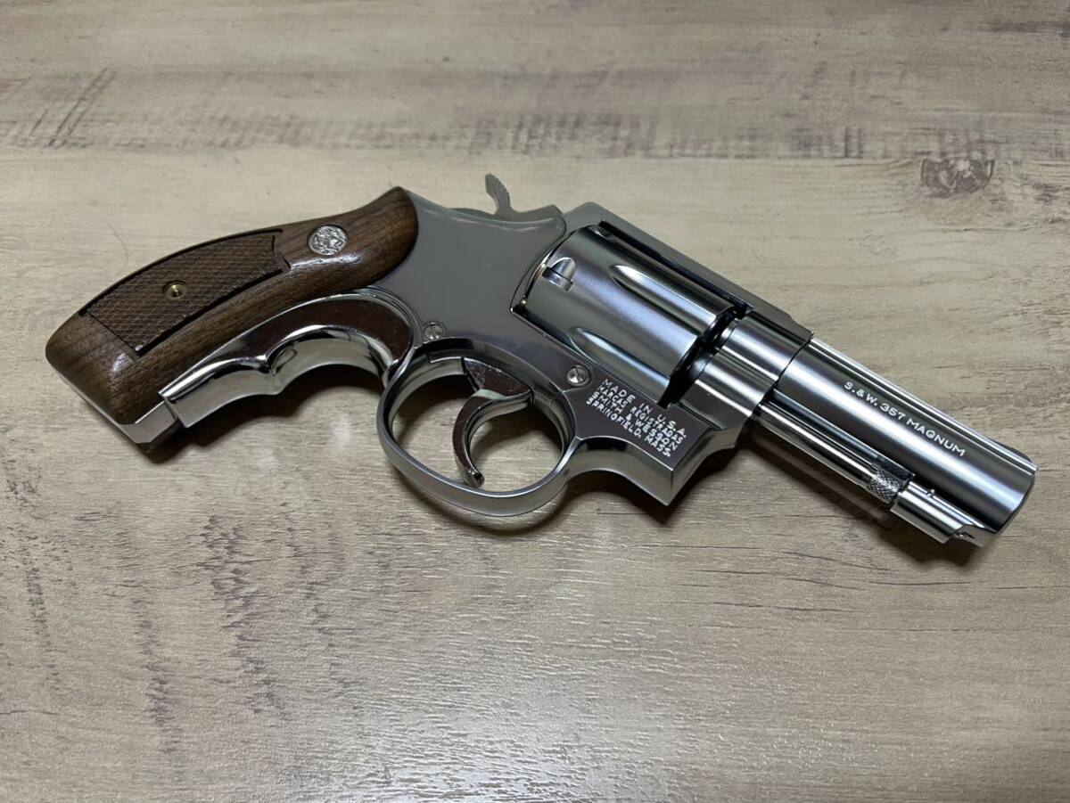 タナカワークス S&W M65 3inch 発火式モデルガン Kフレーム Ver.3 木製グリップ付 ABS樹脂 ステンレスフィニッシュ .357マグナム 未発火の画像2