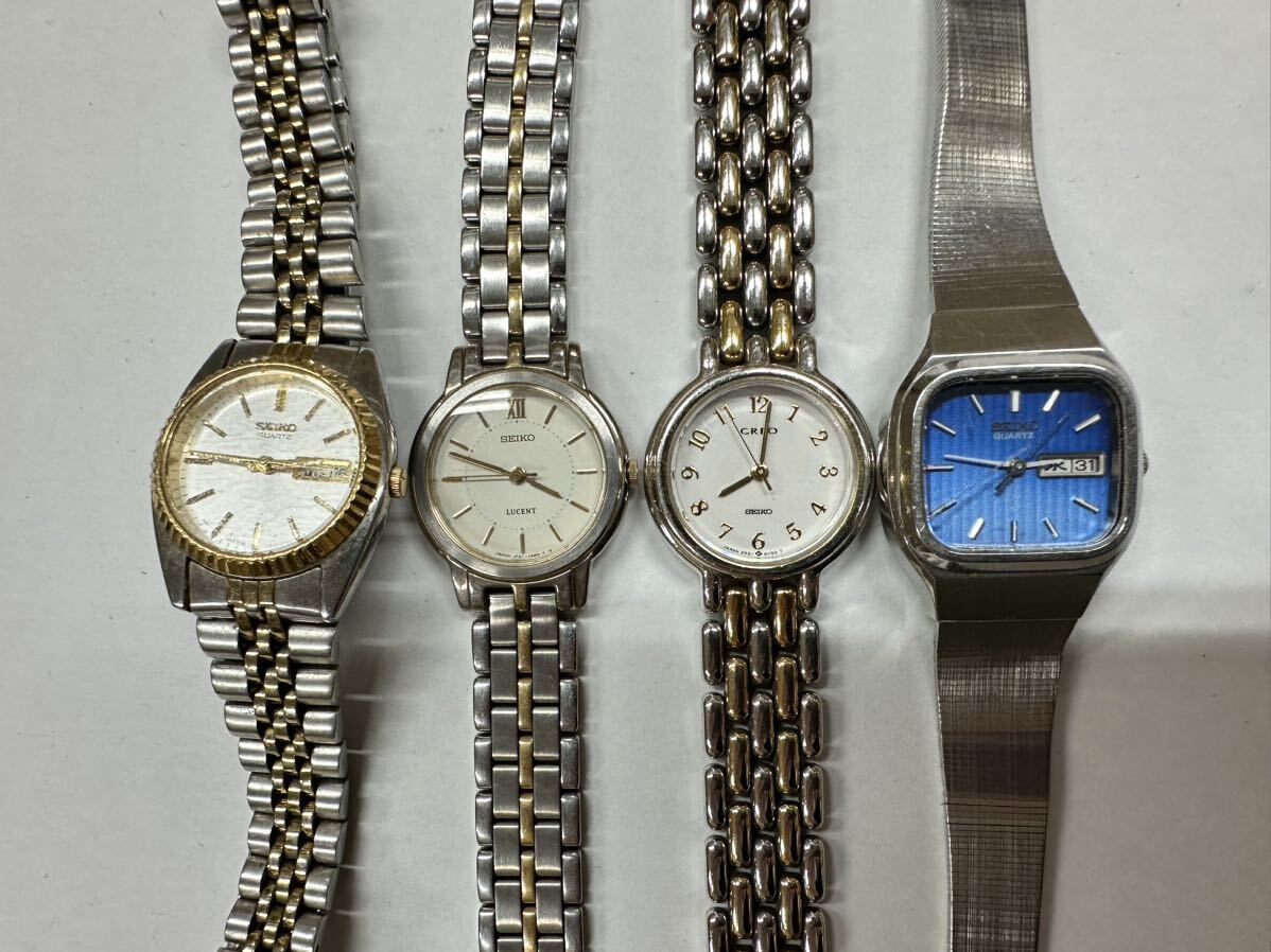 レディース 腕時計 まとめて 大量 100本 セット 約4.2kg SEIKO CITIZEN TECHNOS TRUSSARDI ORIENT CASIO WICCA FOSSIL 等 まとめ H168の画像2