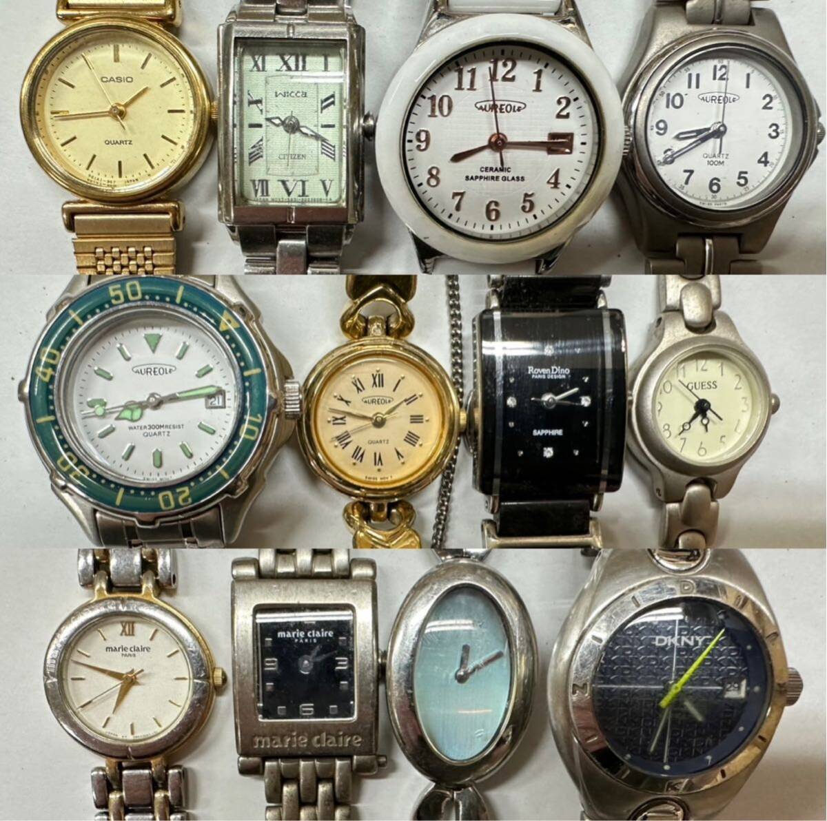 レディース 腕時計 まとめて 大量 100本 セット 約4.2kg SEIKO CITIZEN TECHNOS TRUSSARDI ORIENT CASIO WICCA FOSSIL 等 まとめ H168_画像6