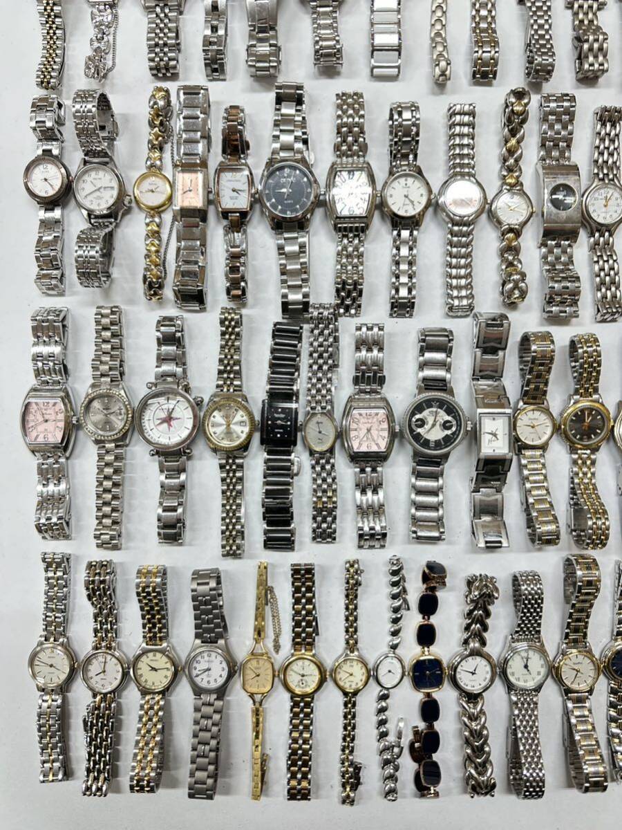 レディース 腕時計 まとめて 大量 100本 セット 約4.2kg SEIKO CITIZEN TECHNOS TRUSSARDI ORIENT CASIO WICCA FOSSIL 等 まとめ H168の画像9