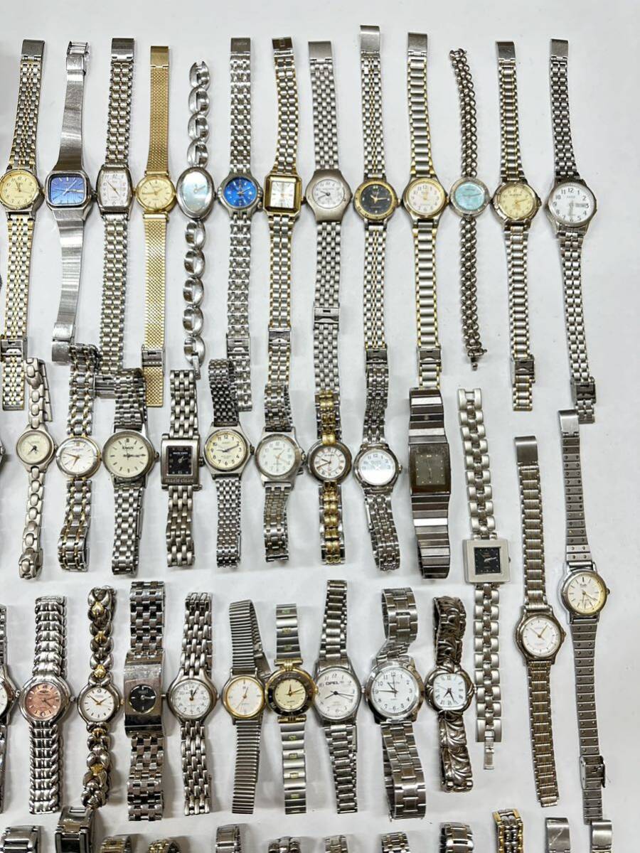 レディース 腕時計 まとめて 大量 100本 セット 約4.2kg SEIKO CITIZEN TECHNOS TRUSSARDI ORIENT CASIO WICCA FOSSIL 等 まとめ H168の画像8