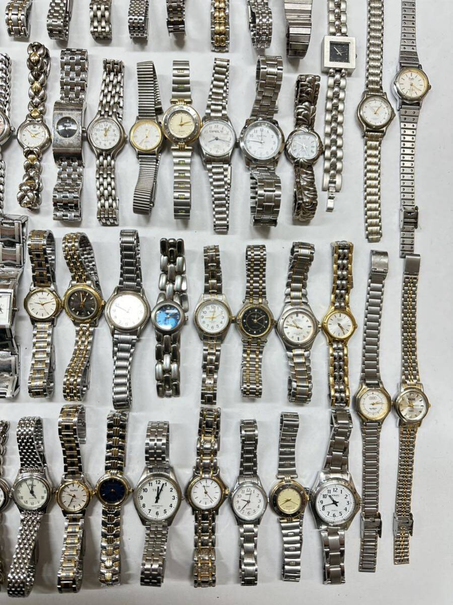 レディース 腕時計 まとめて 大量 100本 セット 約4.2kg SEIKO CITIZEN TECHNOS TRUSSARDI ORIENT CASIO WICCA FOSSIL 等 まとめ H168の画像10