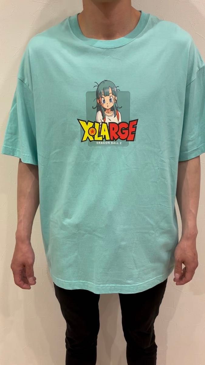 【大人気】XLARGE エクストララージ ドラゴンボール コラボ TシャツXL ブルマ　スカイブルー