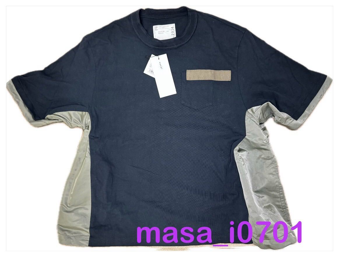 Yahoo!オークション - sacai 22-02934M Nylon Twill Mix T-Shirt Yahoo!オークション - sacai 22-02934M Nylon Twill Mix T-Shirt