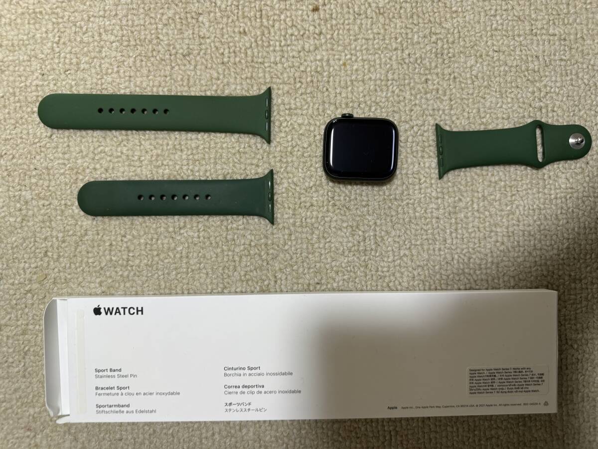 APPLE Watch Series 7/45mm Green Aluminum Case/Clover Sport Band_画像2