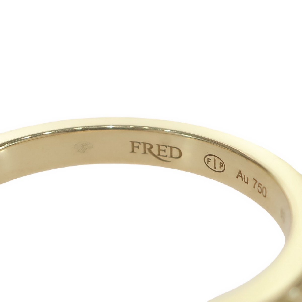 【未使用品】FRED フレッド フォース10 DUO デュオリング 4B0946 K18 750 ゴールド ダイヤモンド 指輪 23号 #63 ミディアム ハーフパヴェ_画像6