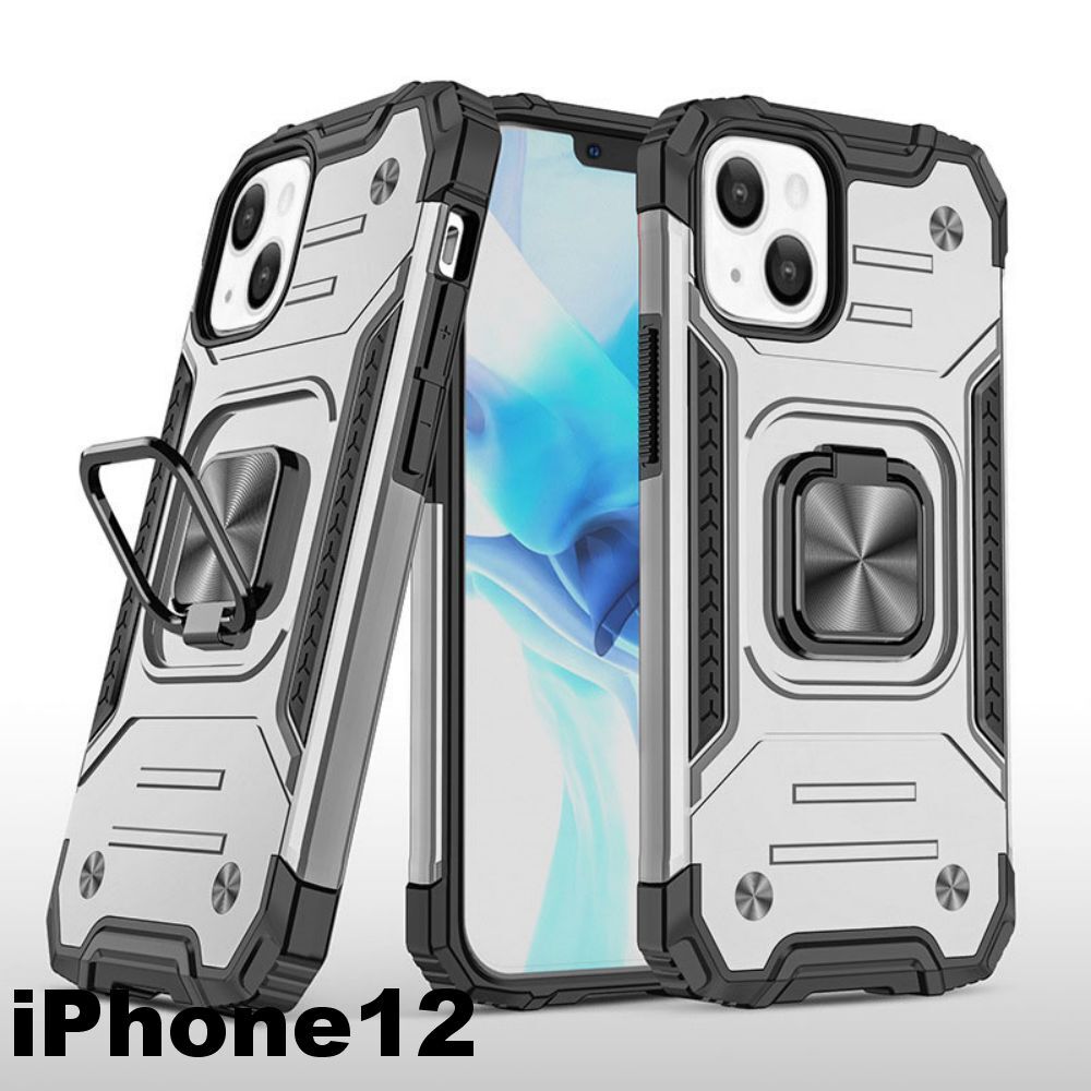 iphone12ケース カーバー TPU 可愛い　お洒落　韓国　　リング　シルバー　軽量 ケース 耐衝撃 高品質876_画像1