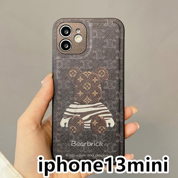 iphone13miniケース カーバー TPU 可愛い 熊　お洒落　韓国　　軽量 ケース 耐衝撃 高品質 ブラウン79_画像1