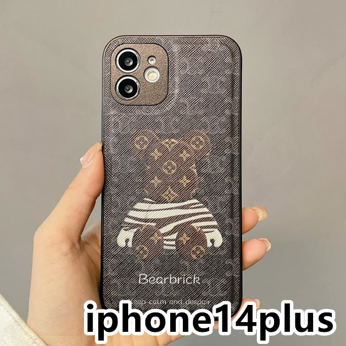 iphone14plusケース カーバー TPU 可愛い 熊　お洒落　韓国　　軽量 ケース 耐衝撃 高品質 ブラウン57_画像1