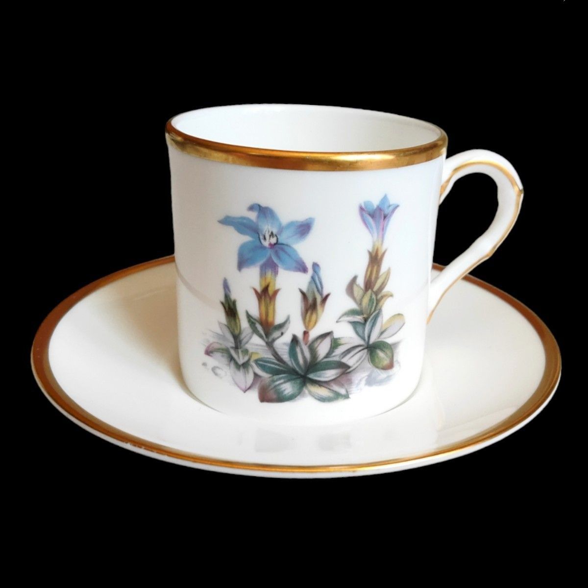 美品 ロイヤルウースター アルプス 高山植物 金彩 デミタス 美品 ロイヤルウースター アルプス 高山植物 金彩 デミタス