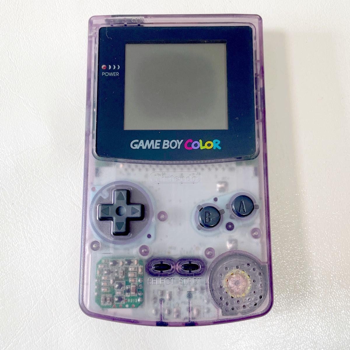 ゲームボーイカラー ジャンク GBC クリアパープル 本体 スケルトン 紫