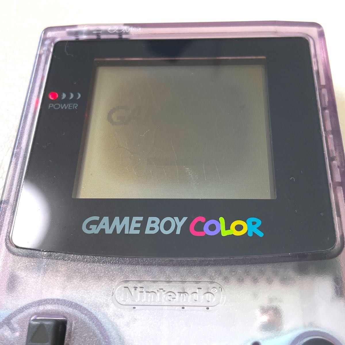 ゲームボーイカラー ジャンク GBC クリアパープル 本体 スケルトン 紫