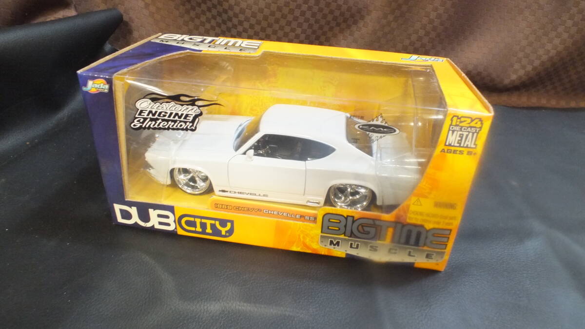 Jada TOYS BIGTIME MUSCLE 1969 CHEVY CHEVELLE SS 1:24Scale ミニカー シェビー シェベル シボレー シェベル ホワイトの画像1