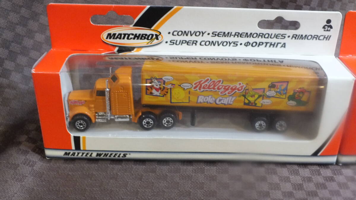 Mattel Wheels MatchBox SUPER CONVOY ケロッグ コンボイ ミニカー マテル マッチボックス 2台 まとめての画像2