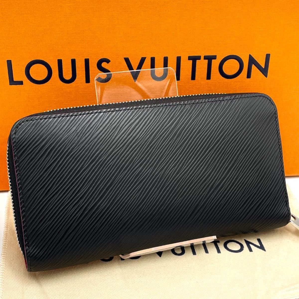 LOUIS VUITTON ルイヴィトン　長財布　エピ　ジッピーウォレット　黒×ピンク