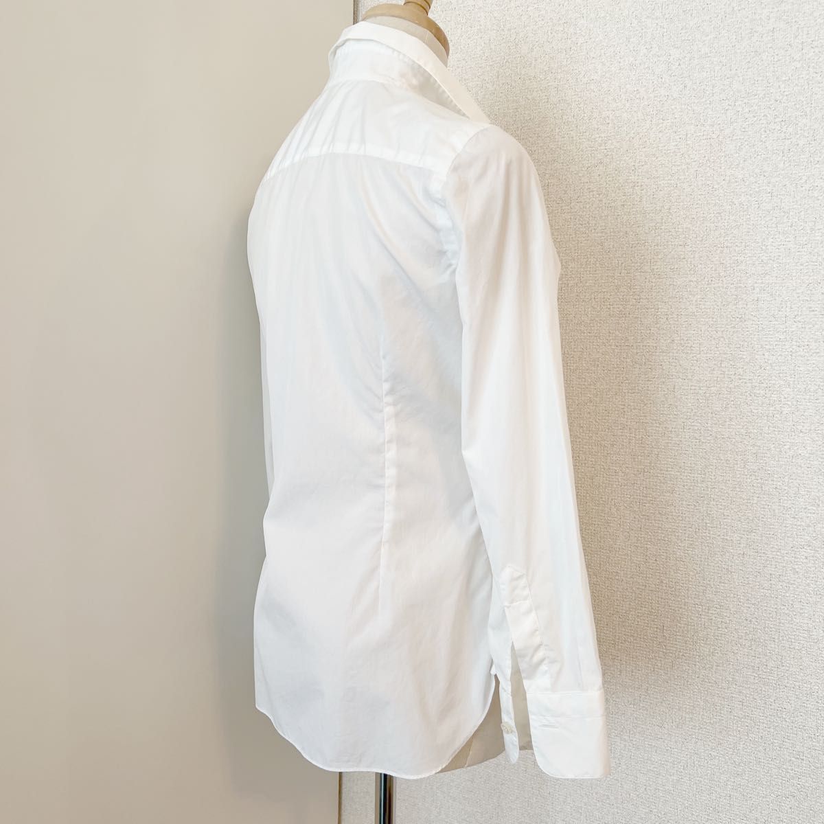 シャツ　ブラウス　長袖　バルバ BARBA  無地　レディース　ホワイト　ドレスシャツ　40サイズ　 コットン 白　綿