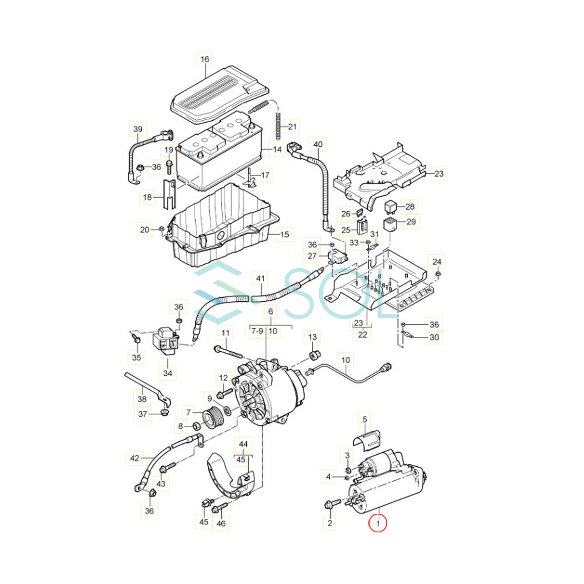 HELLA ポルシェ カイエン 9PA GTS ターボS スターター セルモーター スターターモーター 新品 コア返却不要 94860420600_画像5