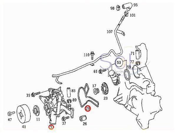 ベンツ Vクラス W639 V350 ウォーターポンプ 1122001401 1122000401 1122000201 18時まで即日出荷_画像3