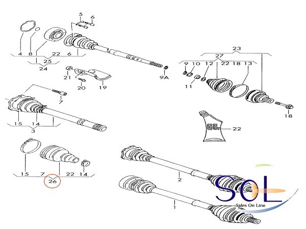  Volvo S60 S80 V40 V70 XC70 drive shaft boot inner side 31256221 272483 272487 274165 274337 272439 31256224 31256234